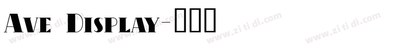 Ave Display字体转换